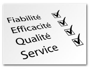 photos ou il y a d'écrit : fiabilité, efficacité, qualité et sevice